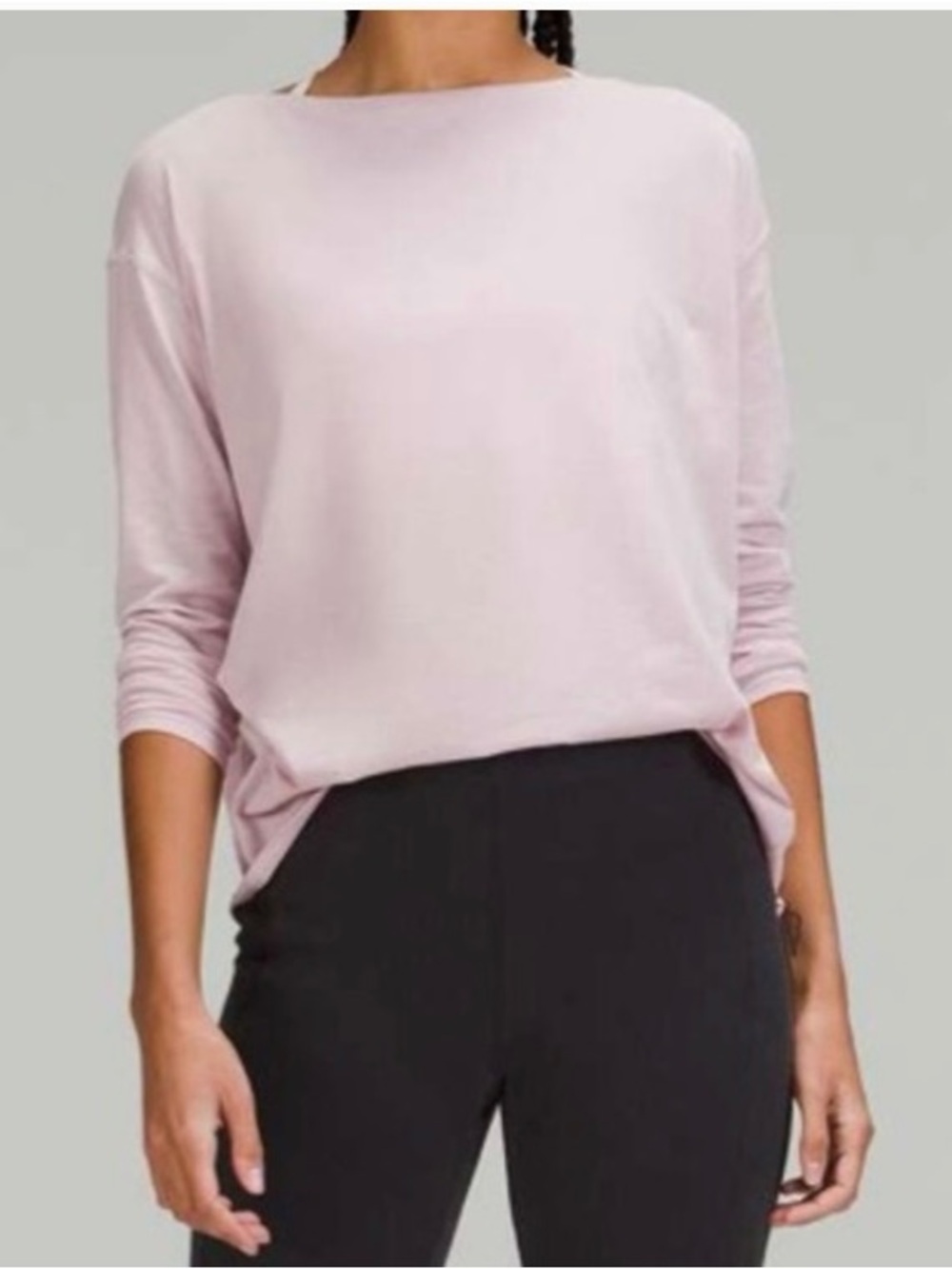 lululemon athletica Back in Action top~ Porcelain Pink